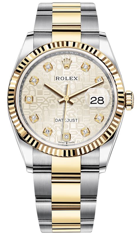 rolex date just 36 mm gold silver woman|Rolex datejust 36mm stainless steel.